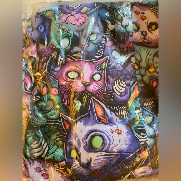 Blackmilk “ZOMBIE CATPOCALYPSE SHORT SLV SHIRT DRESS LIMITED” Size Medium M NWT - Picture 12 of 15